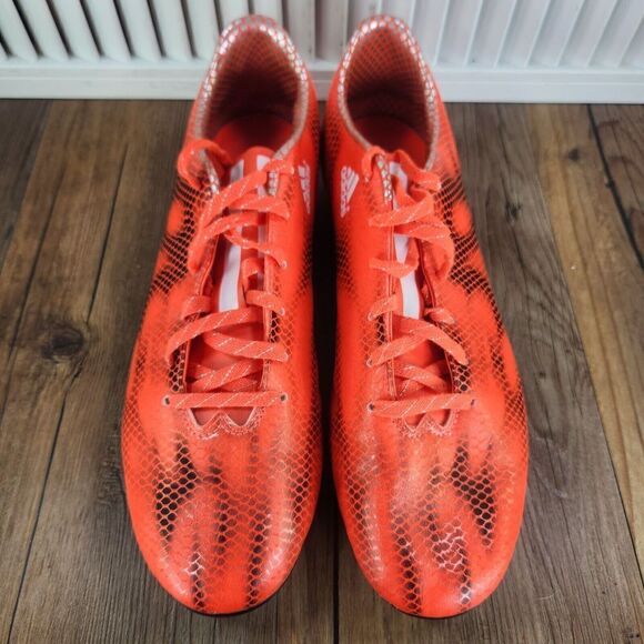 Adidas F10 FG Soccer Cleats Men Sz 13 Orange Athletic Football Boots Grass Field - Picture 8 of 10